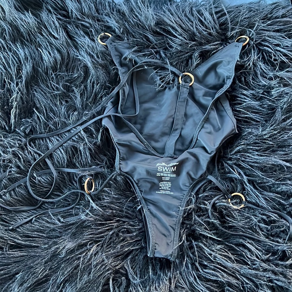 For Love & Lemons XS Black One Piece Swimsuit